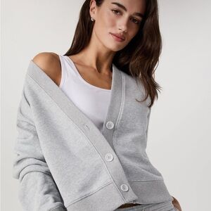 Vuori Light Gray Women's Cardigan